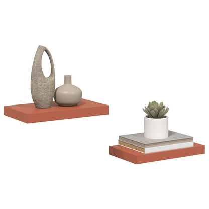 vidaXL Wall Shelf 2 pcs Red 40 x 23.5 x 4 cm Engineered Wood