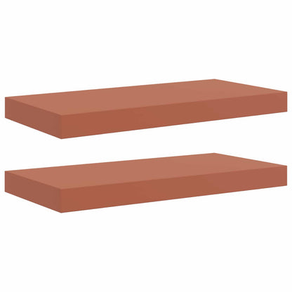 vidaXL Wall Shelf 2 pcs Red 50 x 23 x 4 cm Engineered Wood
