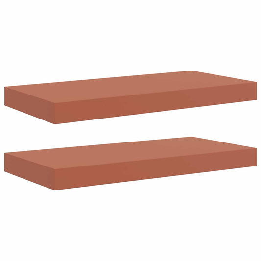 vidaXL Wall Shelf 2 pcs Red 50 x 23 x 4 cm Engineered Wood