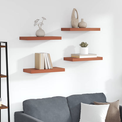 vidaXL Wall Shelf 4 pcs Red 50 x 23 x 4 cm Engineered Wood