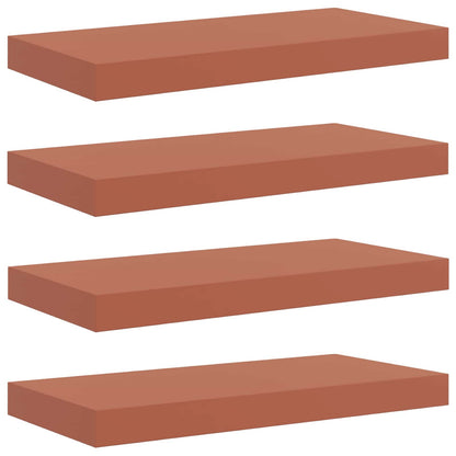 vidaXL Wall Shelf 4 pcs Red 50 x 23 x 4 cm Engineered Wood