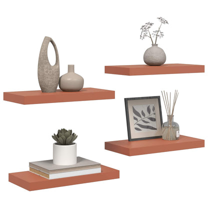 vidaXL Wall Shelf 4 pcs Red 50 x 23 x 4 cm Engineered Wood