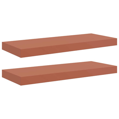 vidaXL Wall Shelf 2 pcs Red 60 x 23 x 4 cm Engineered Wood