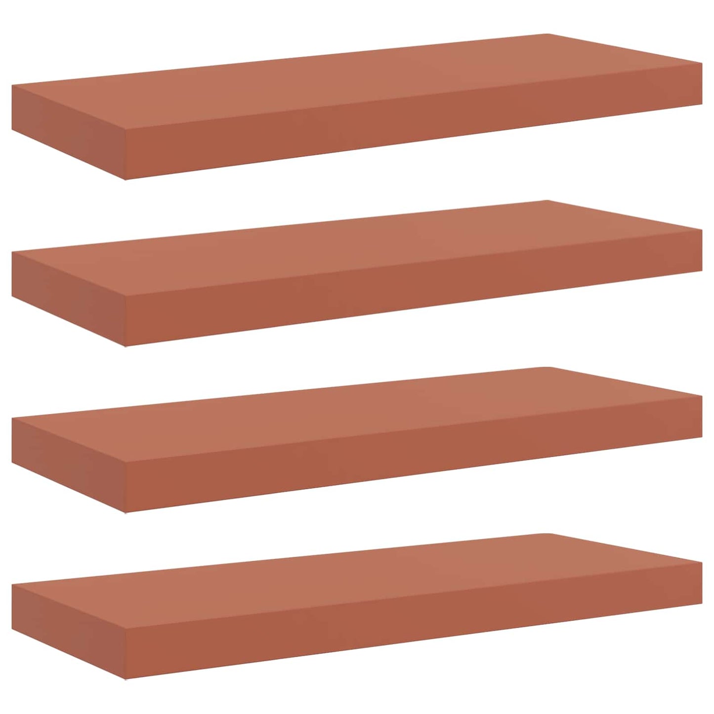 vidaXL Wall Shelf 4 pcs Red 60 x 23 x 4 cm Engineered Wood