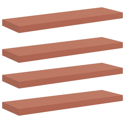 vidaXL Wall Shelf 4 pcs Red 80 x 23.5 x 4 cm Engineered Wood