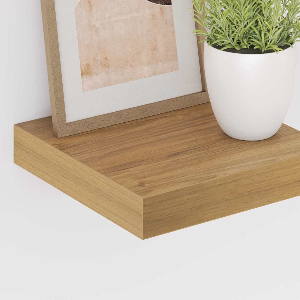 vidaXL Wall Shelf 4 pcs Brown 23 x 23.5 x 4 cm Engineered Wood