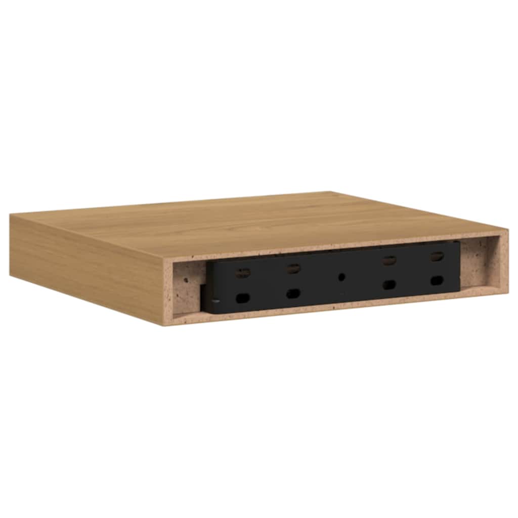 vidaXL Wall Shelf 4 pcs Brown 23 x 23.5 x 4 cm Engineered Wood