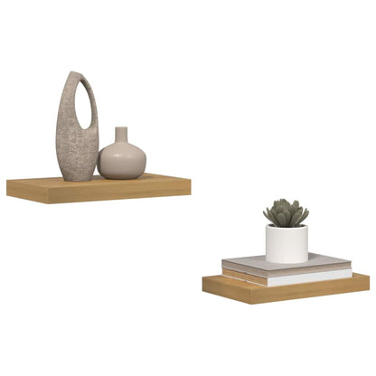 vidaXL Wall Shelf 2 pcs Brown 40 x 23.5 x 3.8 cm Engineered Wood