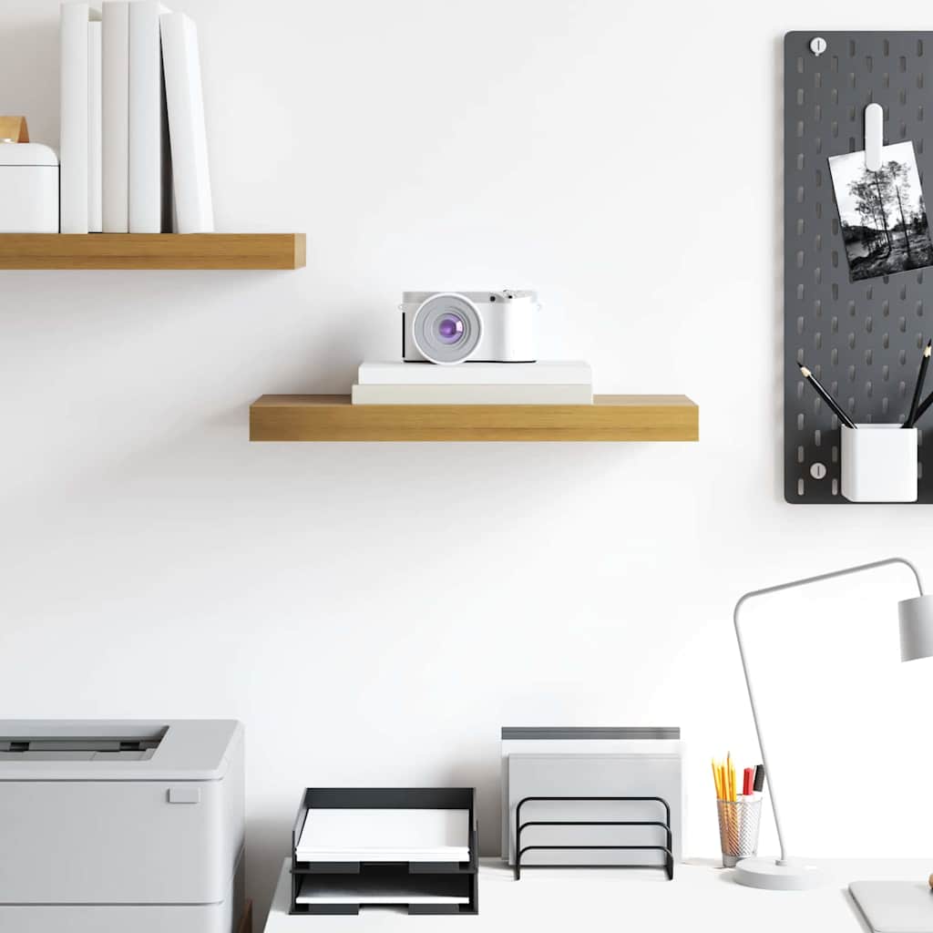 vidaXL Wall Shelf Wall-Mounted Brown 50 x 23.5 x 3.8 cm