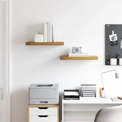 vidaXL Wall Shelf 2 pcs Brown 50 x 23.5 x 3.8 cm Engineered Wood
