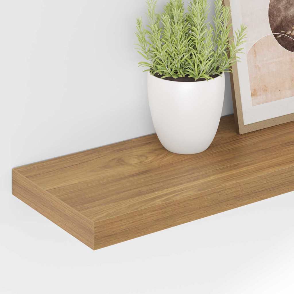 vidaXL Wall Shelf 4 pcs Brown 50 x 23.5 x 3.8 cm Engineered Wood