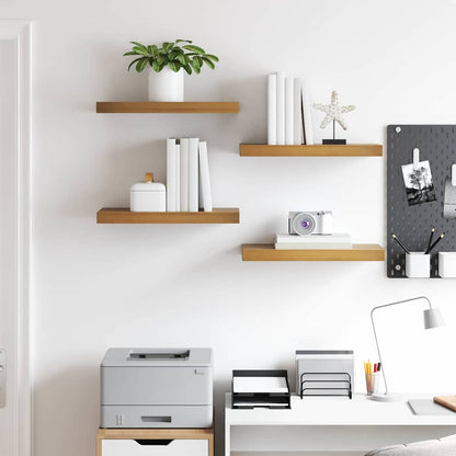 vidaXL Wall Shelf 4 pcs Brown 50 x 23.5 x 3.8 cm Engineered Wood