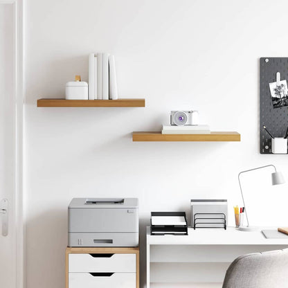 vidaXL Wall Shelf 2 pcs Brown 60 x 23.5 x 3.8 cm Engineered Wood