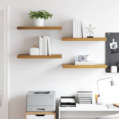 vidaXL Wall Shelf 4 pcs Brown 60 x 23.5 x 3.8 cm Engineered Wood