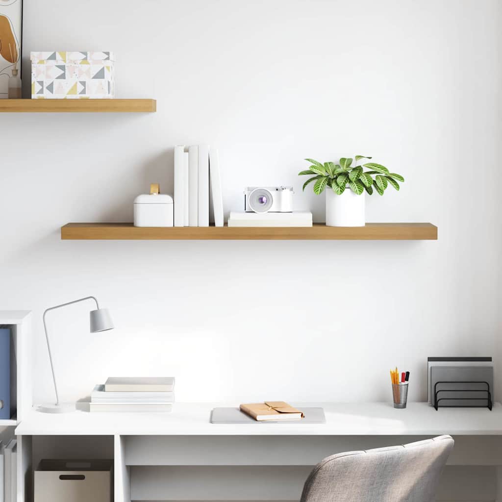 vidaXL Wall Shelf Wall-Mounted Brown 120 x 23.5 x 3.8 cm