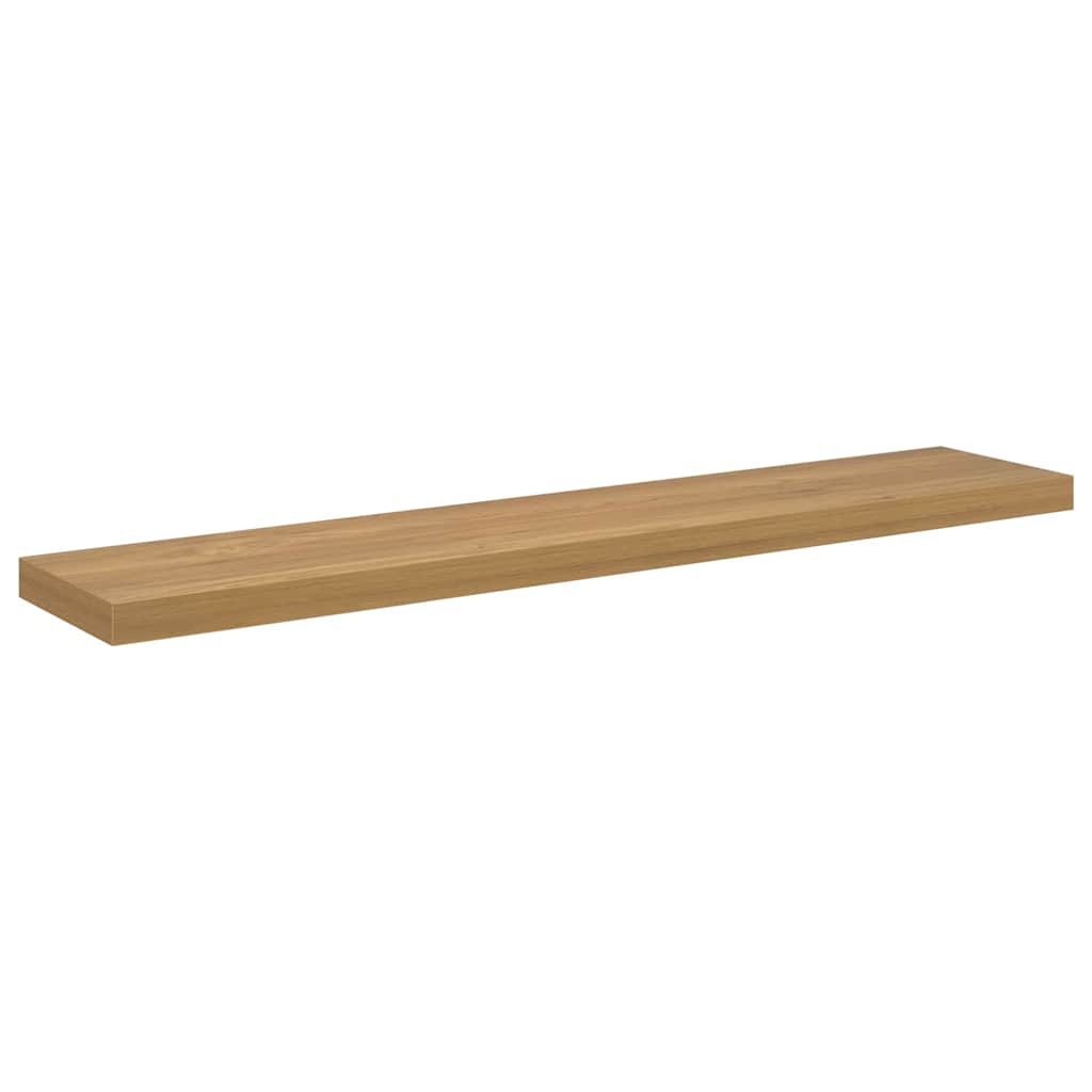 vidaXL Wall Shelf Wall-Mounted 2 pcs Brown 120 x 23.5 x 3.8 cm