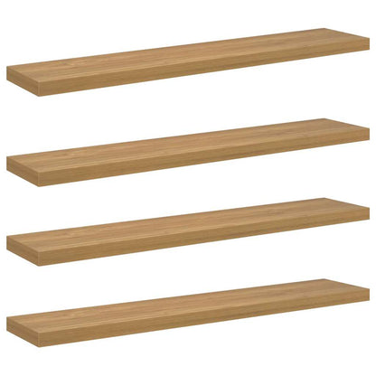 vidaXL Wall Shelf Wall-Mounted 4 pcs Brown 120 x 23.5 x 3.8 cm
