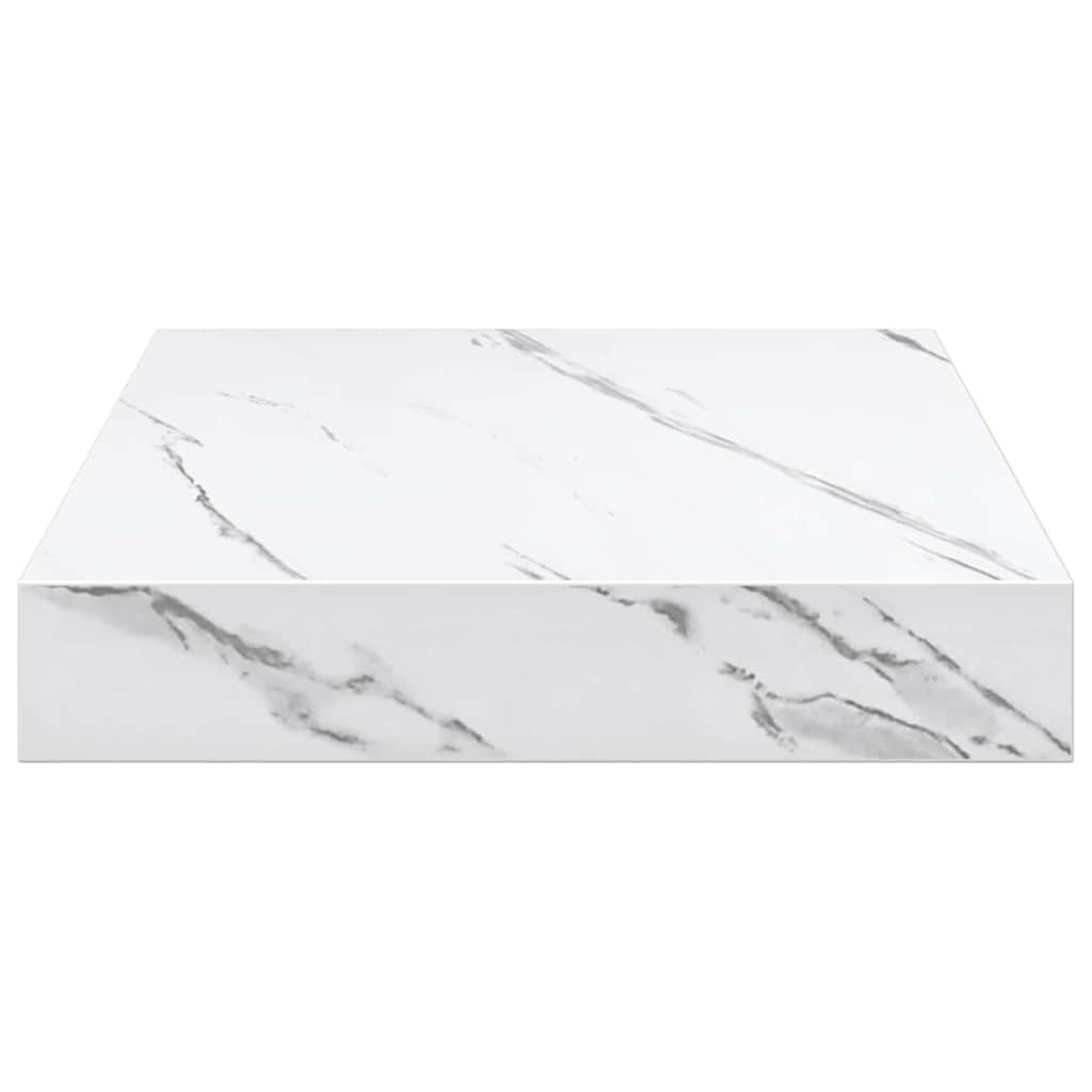 vidaXL Wall Shelf White Marble 23 x 23.5 x 4 cm Engineered Wood