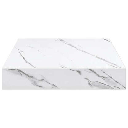 vidaXL Wall Shelf White Marble 23 x 23.5 x 4 cm Engineered Wood