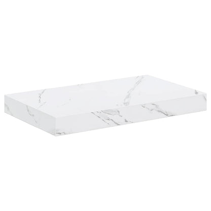 vidaXL Wall Shelf White Marble 40 x 23.5 x 4 cm Engineered Wood
