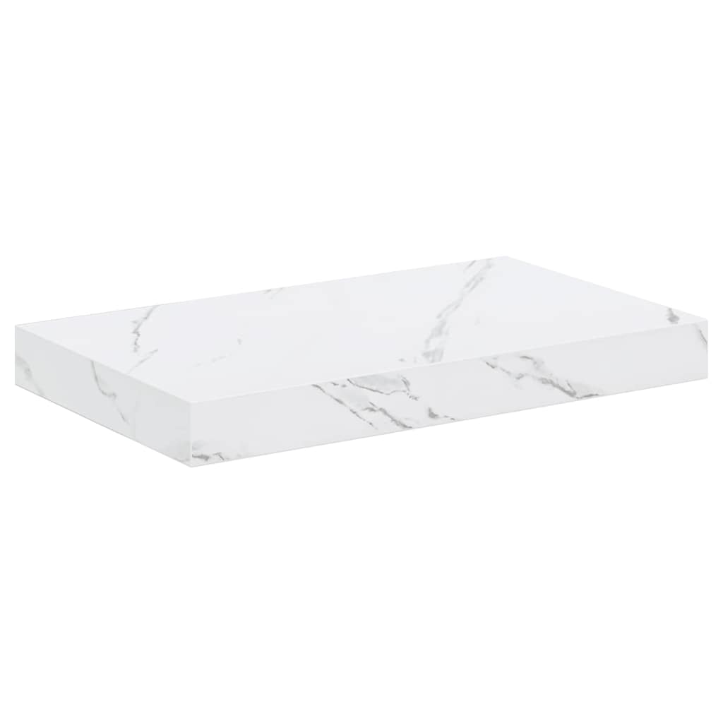vidaXL Wall Shelf 4 pcs White Marble 40 x 23.5 x 4 cm Engineered Wood