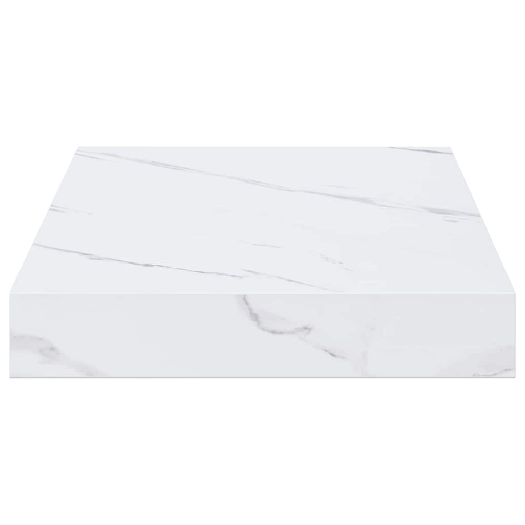 vidaXL Wall Shelf 4 pcs White Marble 40 x 23.5 x 4 cm Engineered Wood