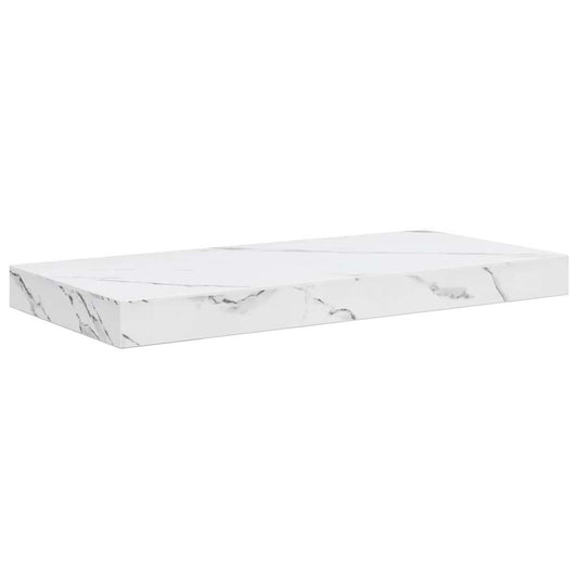 vidaXL Wall Shelf White Marble 50 x 23 x 4 cm Engineered Wood