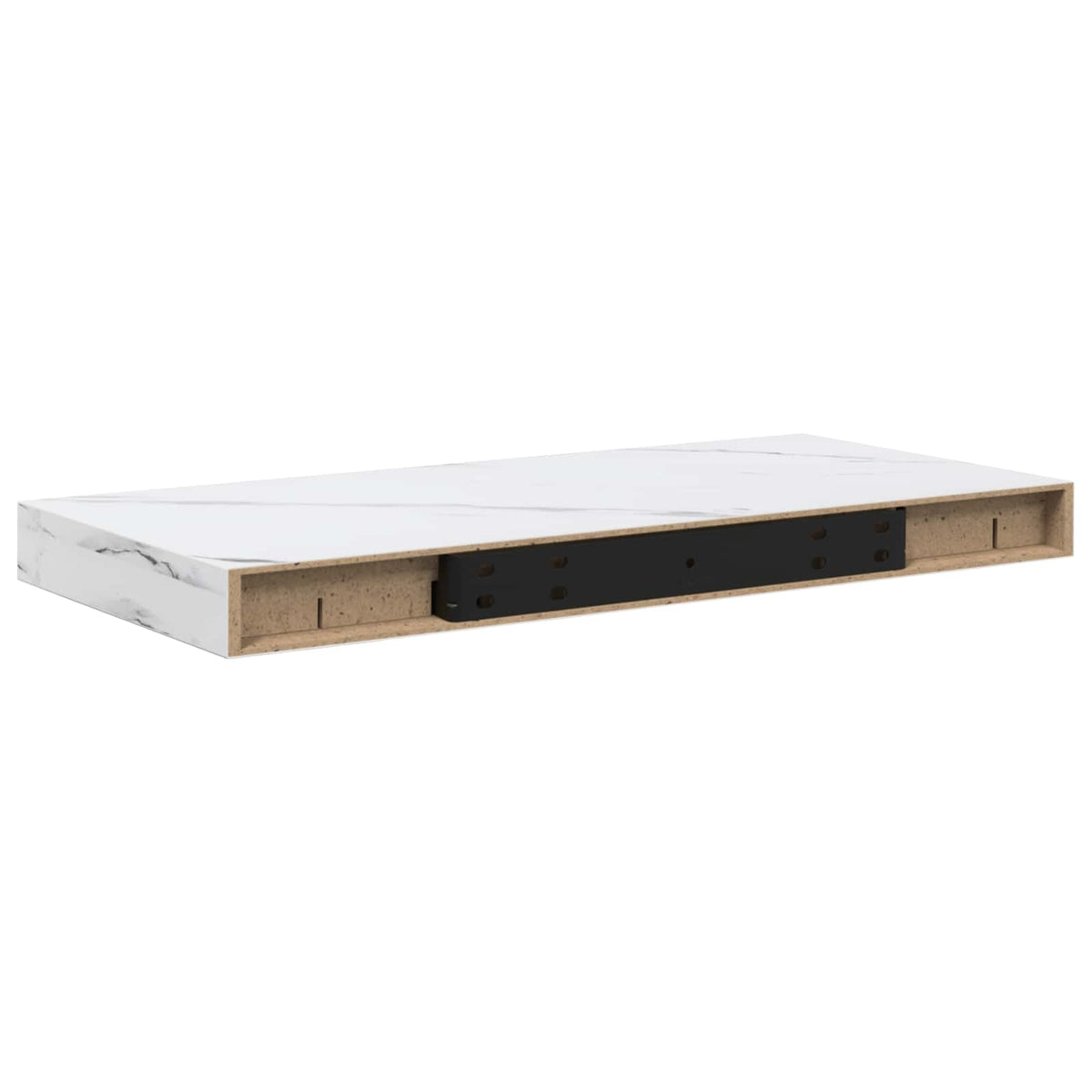 vidaXL Wall Shelf 2 pcs White Marble 50 x 23.5 x 3.8 cm