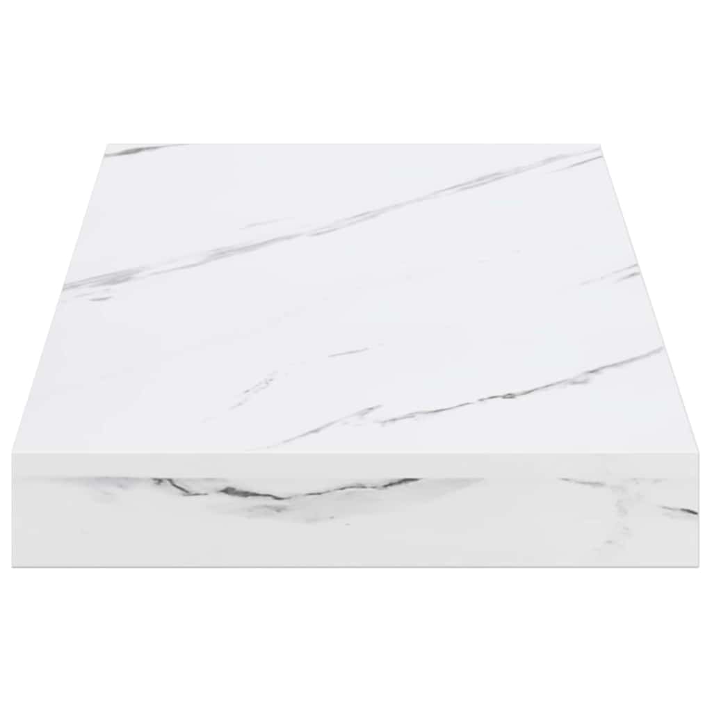 vidaXL Wall Shelf 2 pcs White Marble 50 x 23.5 x 4 cm Engineered Wood