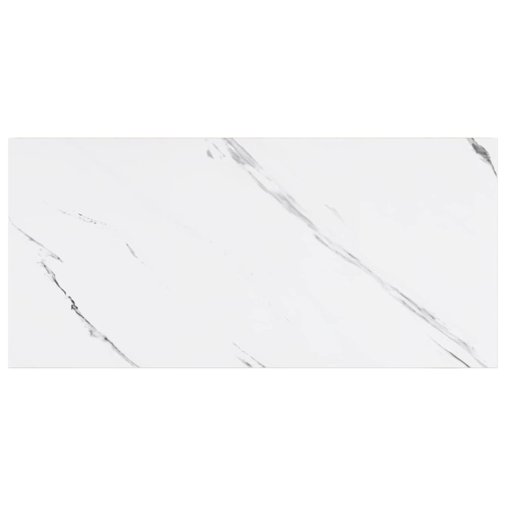 vidaXL Wall Shelf 2 pcs White Marble 50 x 23.5 x 4 cm Engineered Wood
