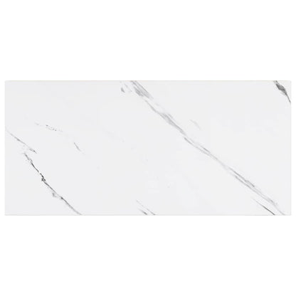 vidaXL Wall Shelf 2 pcs White Marble 50 x 23.5 x 4 cm Engineered Wood