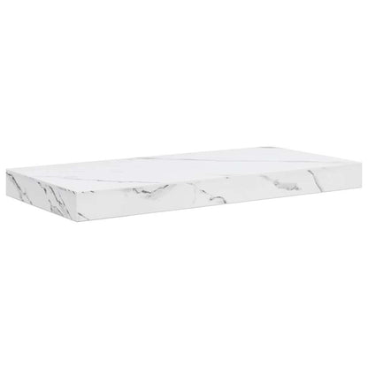 vidaXL Wall Shelf 4 pcs White Marble 50 x 23.5 x 4 cm Engineered Wood