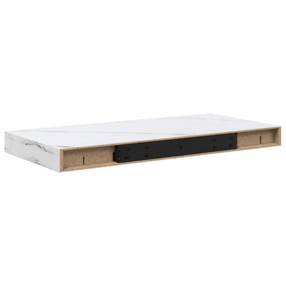 vidaXL Wall Shelf 4 pcs White Marble 50 x 23.5 x 3.8 cm