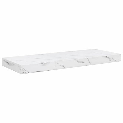 vidaXL Wall Shelf Wall-Mounted White Marble 60 x 23.5 x 3.8 cm