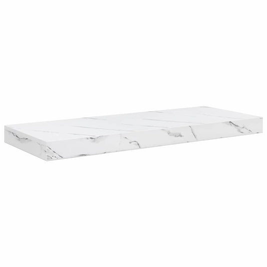 vidaXL Wall Shelf Wall-Mounted White Marble 60 x 23.5 x 3.8 cm