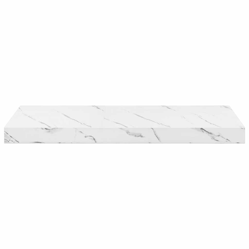 vidaXL Wall Shelf Wall-Mounted White Marble 60 x 23.5 x 3.8 cm