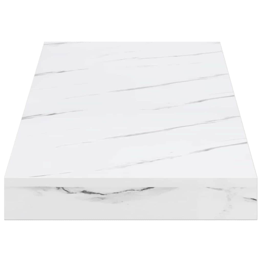 vidaXL Wall Shelf Wall-Mounted White Marble 60 x 23.5 x 3.8 cm