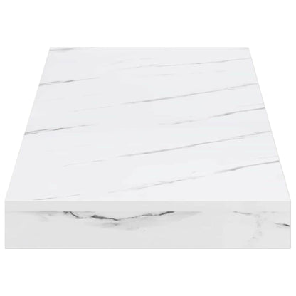 vidaXL Wall Shelf Wall-Mounted White Marble 60 x 23.5 x 3.8 cm