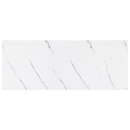 vidaXL Wall Shelf Wall-Mounted White Marble 60 x 23.5 x 3.8 cm