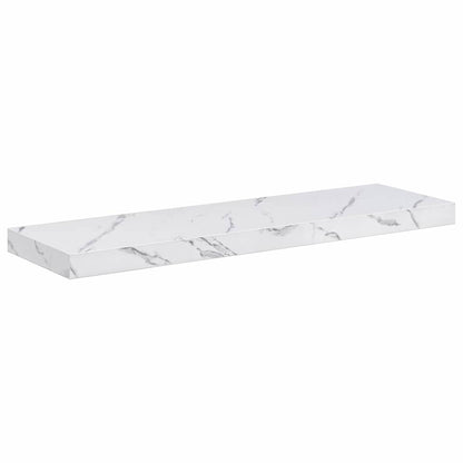 vidaXL Wall Shelf 4 pcs White Marble 80 x 23.5 x 4 cm Engineered Wood