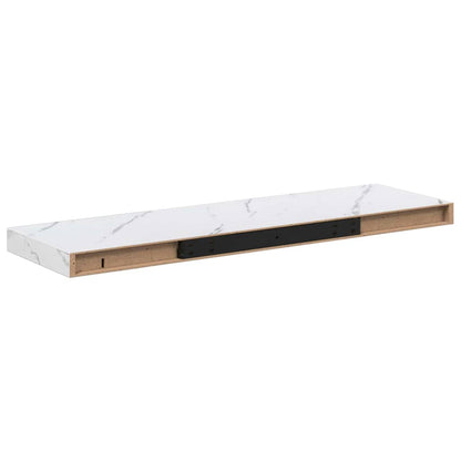vidaXL Wall Shelf 4 pcs White Marble 80 x 23.5 x 4 cm Engineered Wood