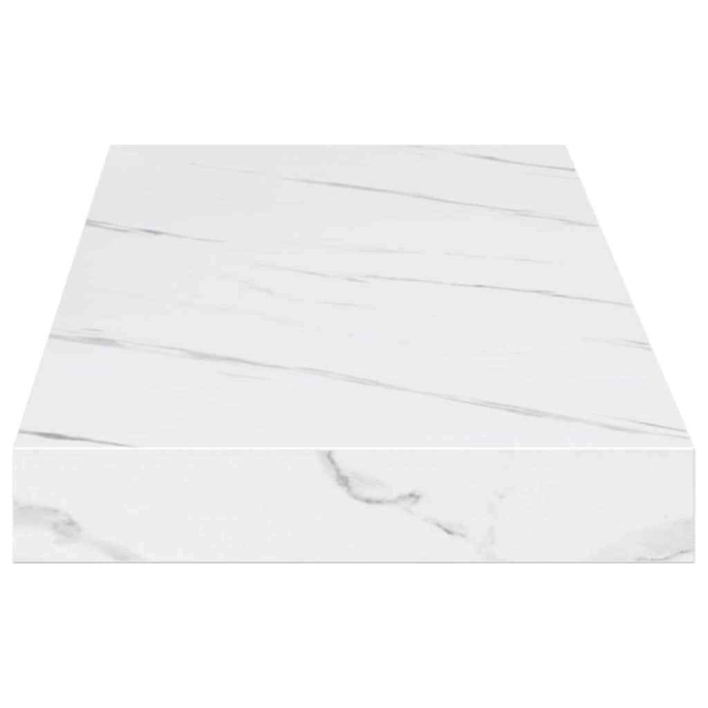 vidaXL Wall Shelf 4 pcs White Marble 80 x 23.5 x 4 cm Engineered Wood