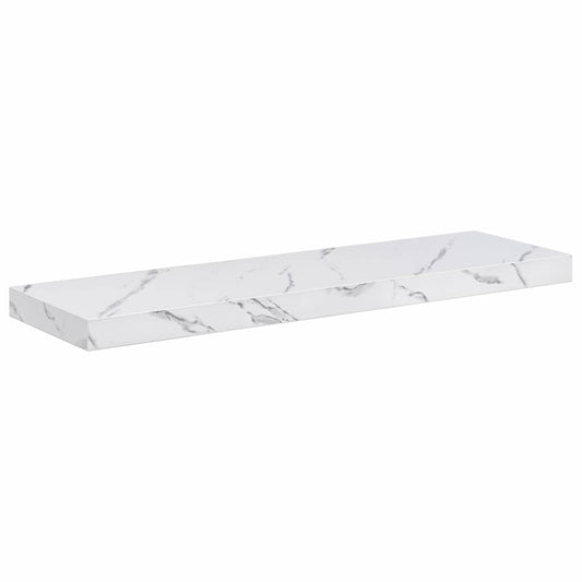 vidaXL Wall Shelf Wall-Mounted White Marble 90 x 23.5 x 3.8 cm