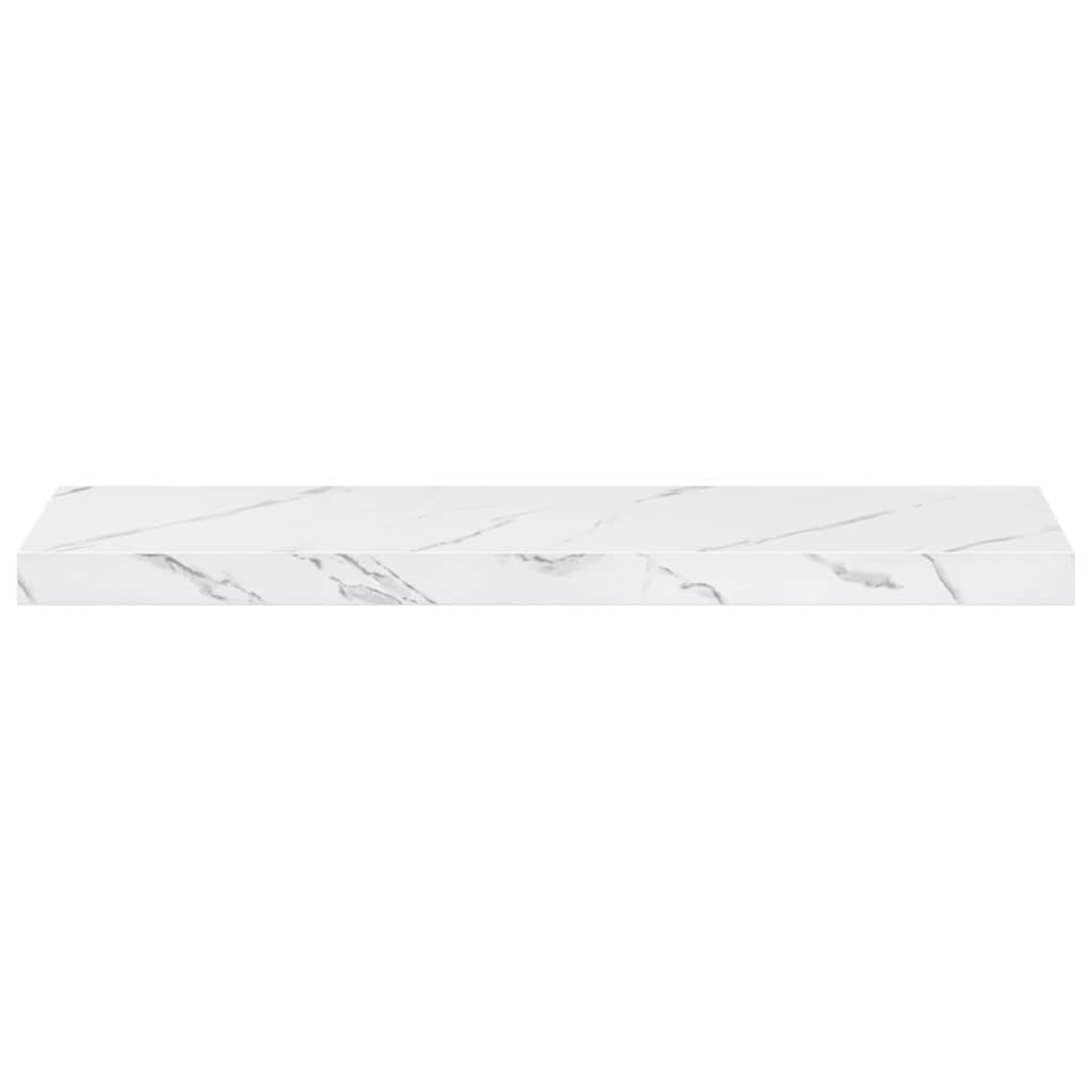 vidaXL Wall Shelf 2 pcs White Marble 90 x 23.5 x 4 cm Engineered Wood