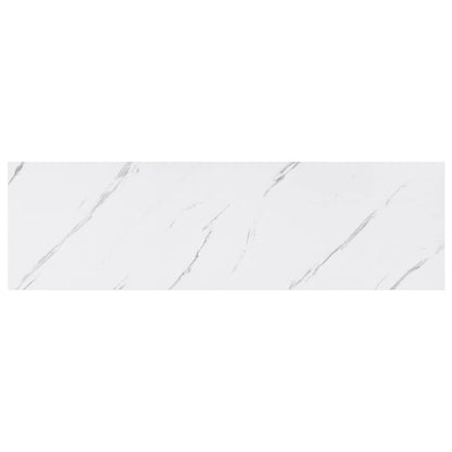 vidaXL Wall Shelf 2 pcs White Marble 90 x 23.5 x 4 cm Engineered Wood