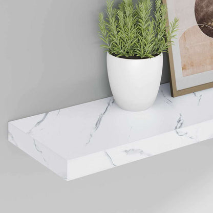 vidaXL Wall Shelf 4 pcs White Marble 90 x 23.5 x 4 cm Engineered Wood