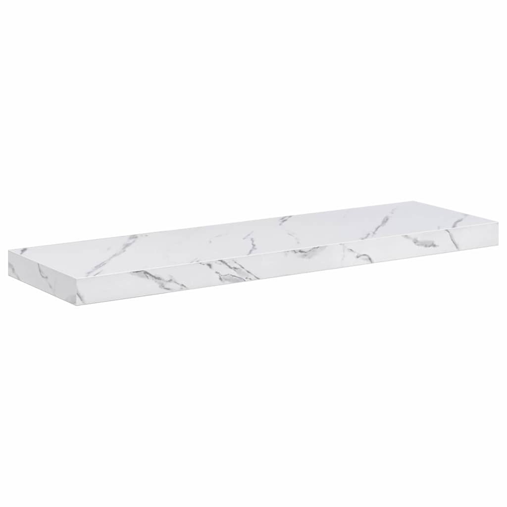 vidaXL Wall Shelf 4 pcs White Marble 90 x 23.5 x 4 cm Engineered Wood