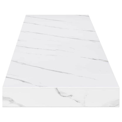 vidaXL Wall Shelf Wall-Mounted White Marble 120 x 23.5 x 3.8 cm