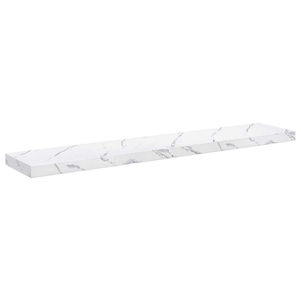 vidaXL Wall Shelf 2 pcs White Marble 120 x 23.5 x 4 cm Engineered Wood