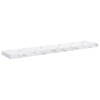 vidaXL Wall Shelf 2 pcs White Marble 120 x 23.5 x 4 cm Engineered Wood
